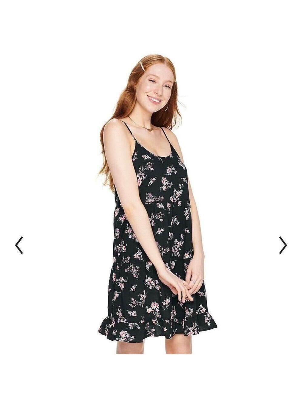 SO NWT Womens Tiered Cami Tank Dress sz XS Boho Floral Summer Mini A-Line NEW